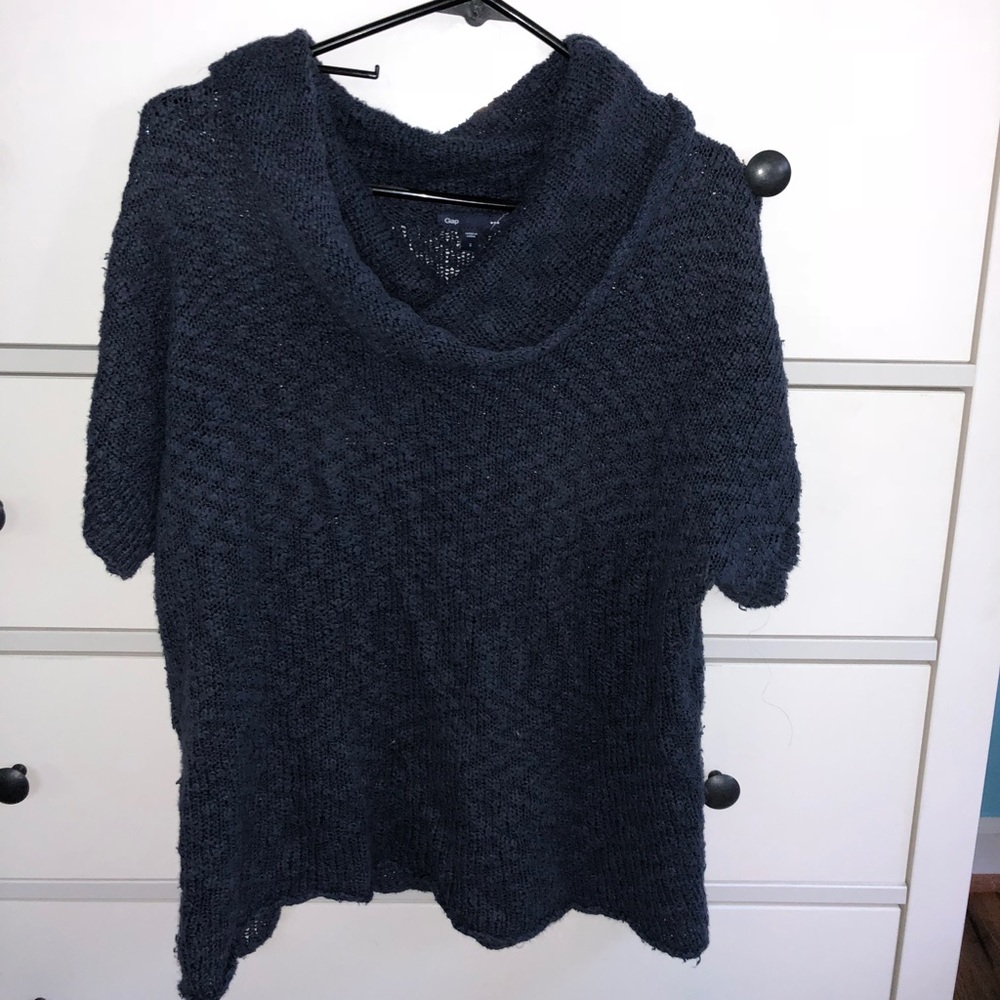 Knit Short Sleeve Turtleneck